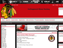Tablet Screenshot of collingwoodhockey.com